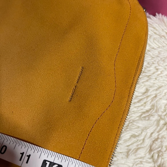 Stunning, yellow mustard suede and leather hobo bag - Picture 14 of 16